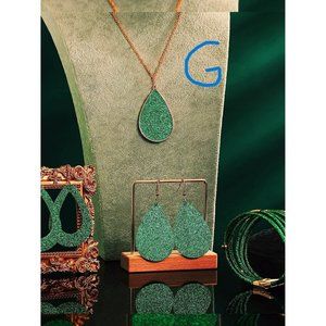 New  4 Pieces Women's Glitter Jewelry Set Multi-Layer Bracelet